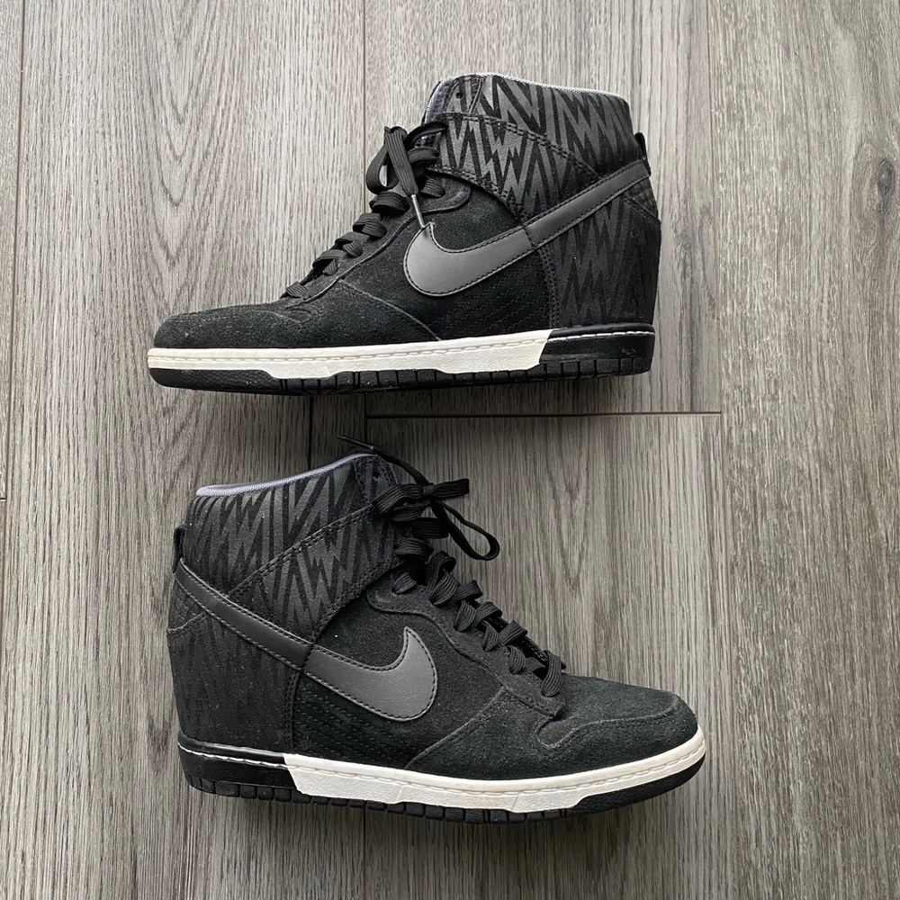 Nike Dunk Sky High Wedges - Black - Size 9